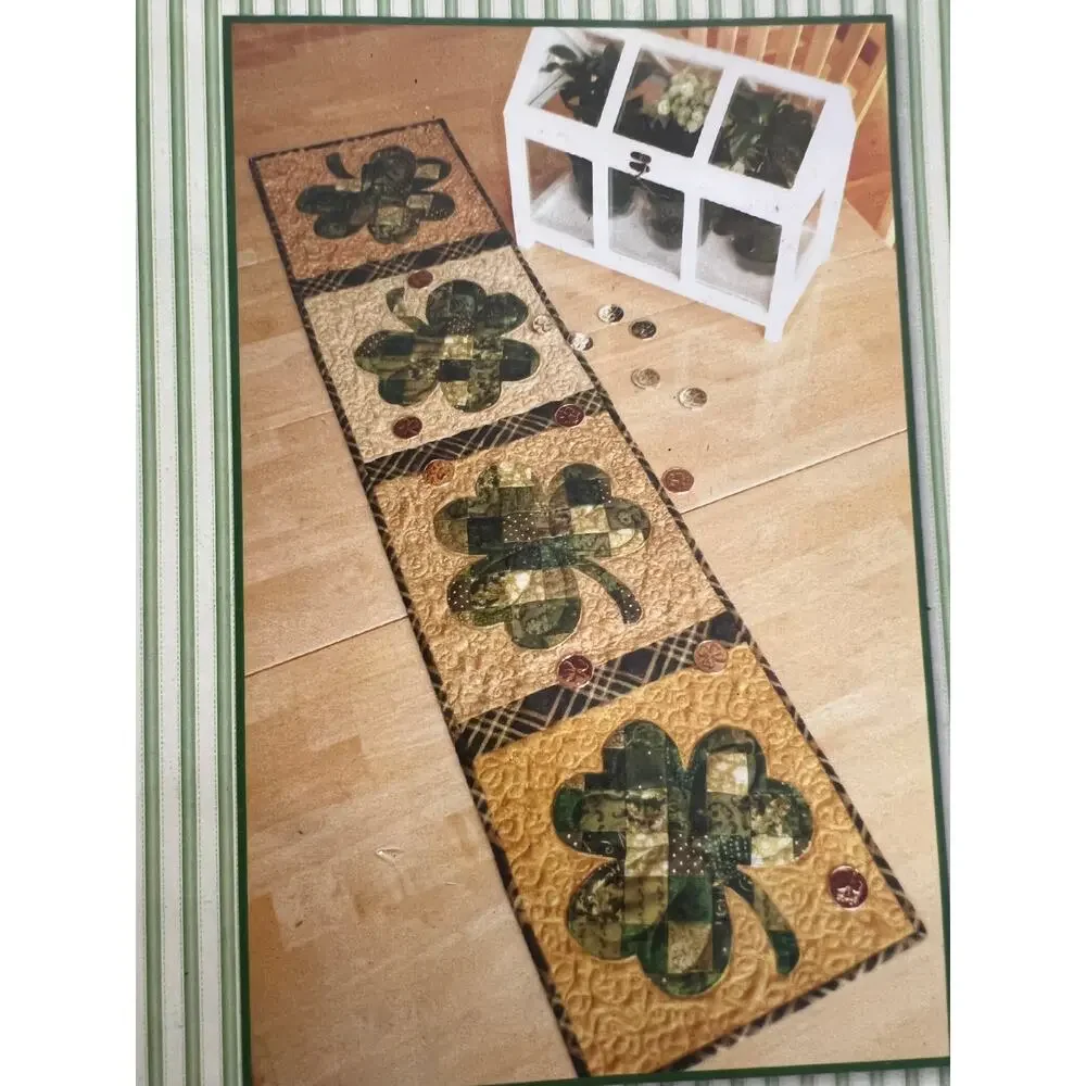 vintage blessings Quilt Sewing pattern shamrock table runner
